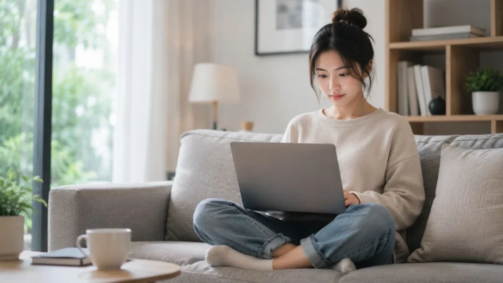 SEO WordPress ditampilkan melalui grafik peringkat website naik di layar monitor