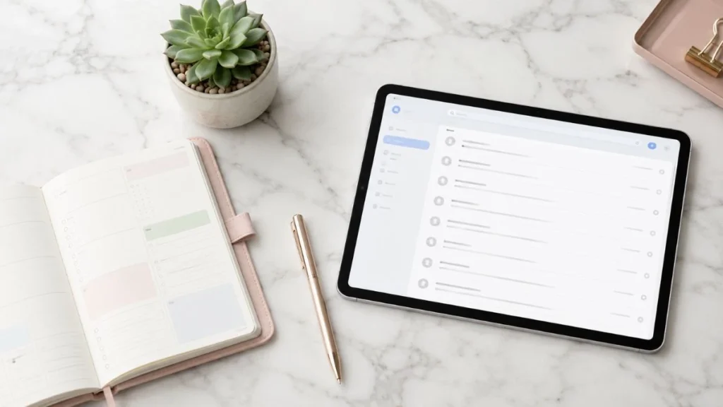 Cara membuat email profesional dengan domain sendiri ditampilkan di layar smartphone dan laptop