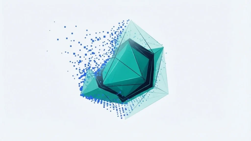 Ilustrasi konseptual proses Generative AI menghasilkan konten baru dari pola data